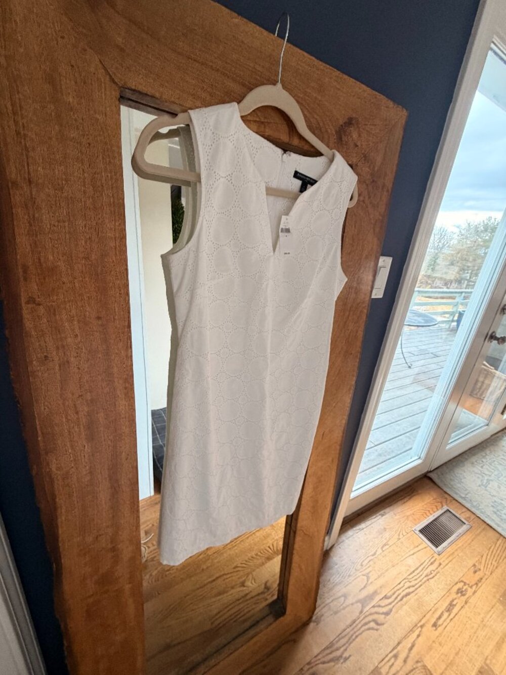 White Eyelet Banana Republic Dress with Tags